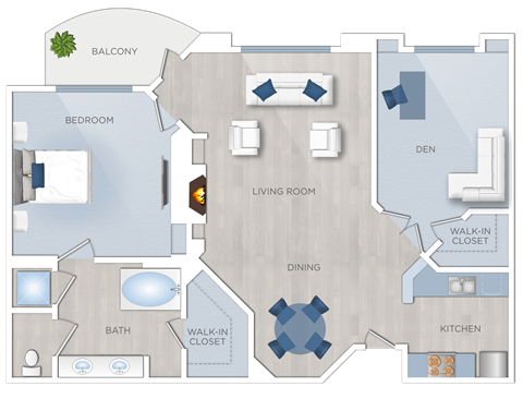 one bedroom with den apartments in Hollywood, CA Summit